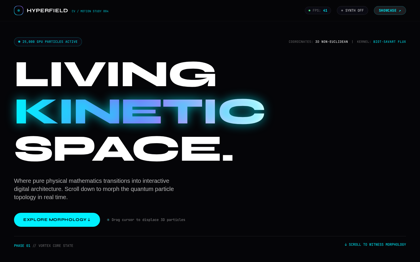 Hyperfield 3D WebGL interaction preview